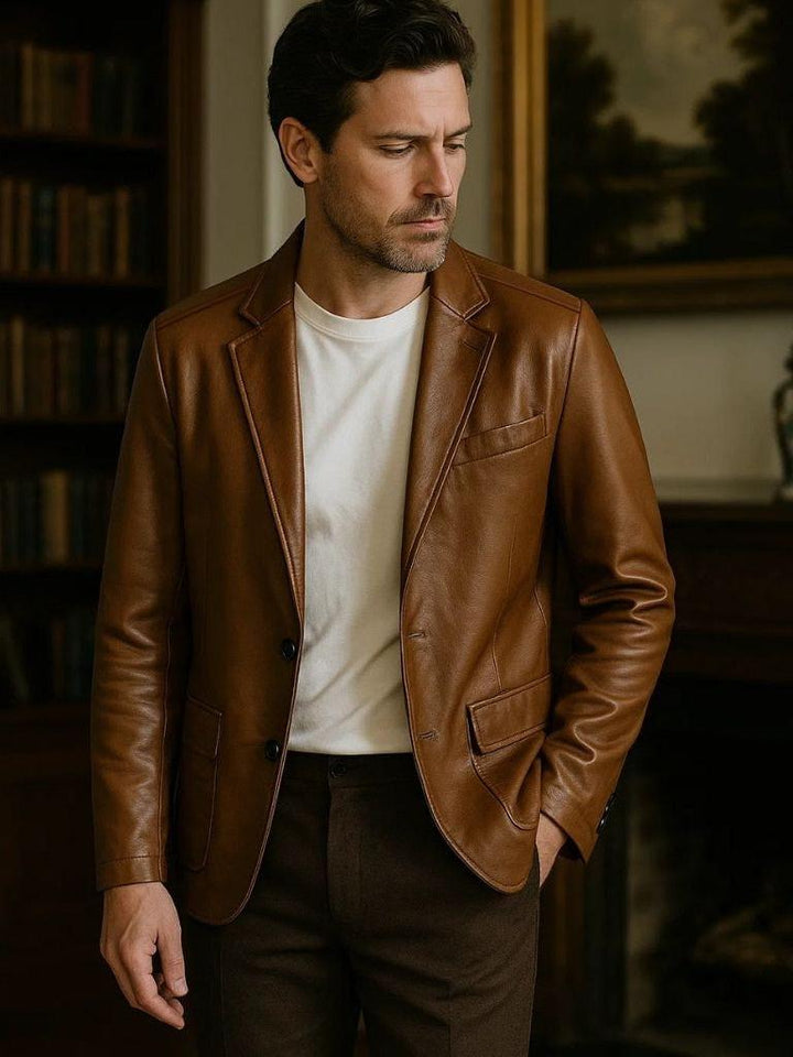 Jonas™ | Caramel Leather Jacket