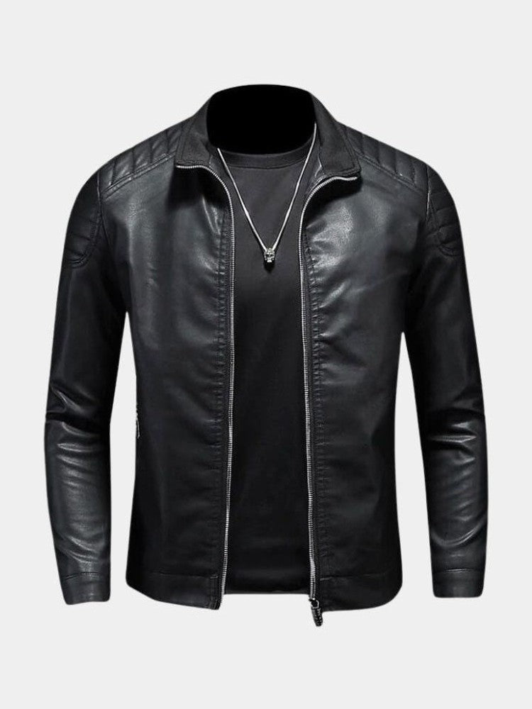 Luca™ | Leather Jacket with Zippers