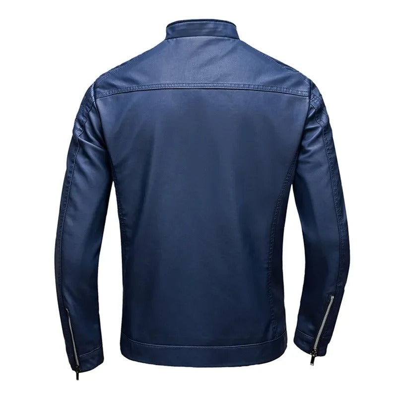 Francisco™ | Leather Vest with Stand Collar